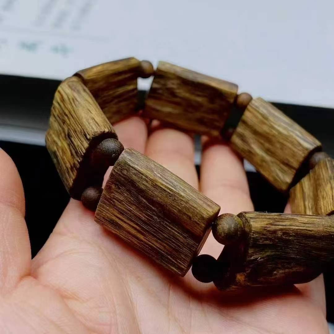 White Kynam Agarwood Double-row bracelet