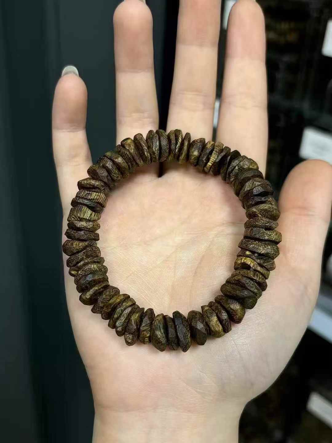 High-oil Kynam agarwood Kezi bracelet 14g+