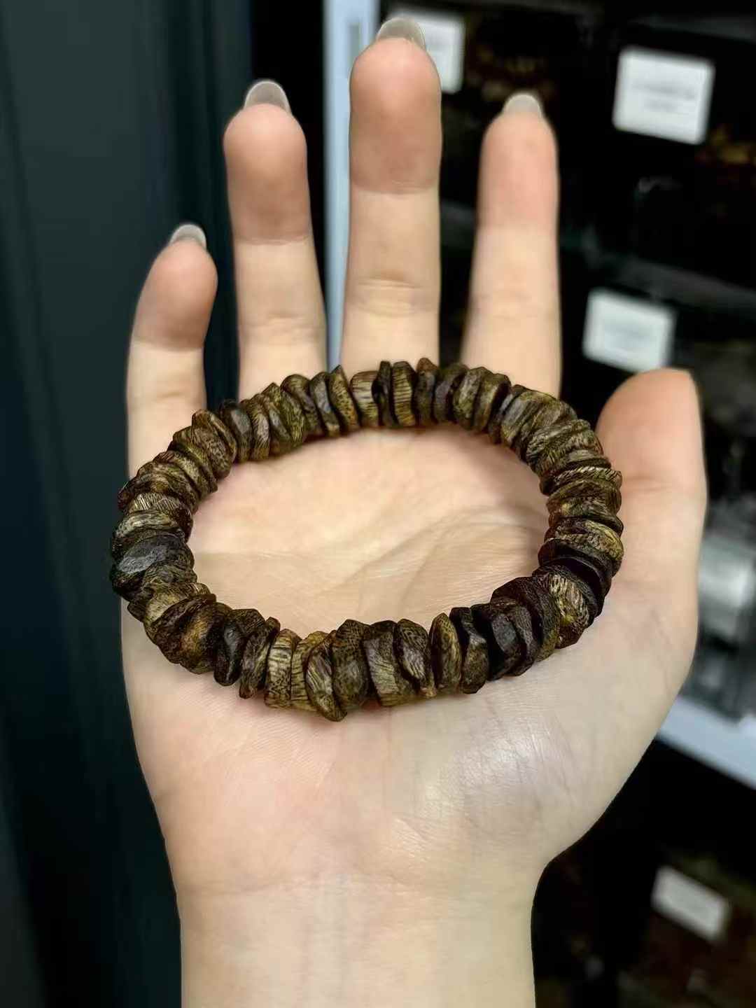 High-oil Kynam agarwood Kezi bracelet 14g+