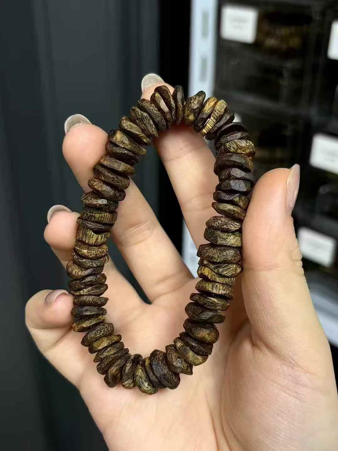 High-oil Kynam agarwood Kezi bracelet 14g+