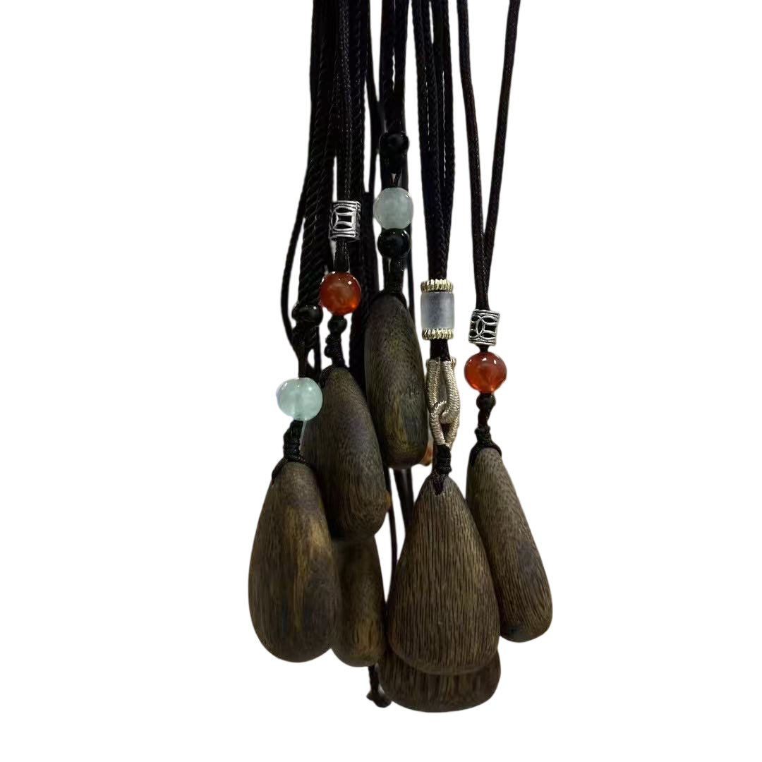 Natural Kynam agarwood Water Drop shape Pendant