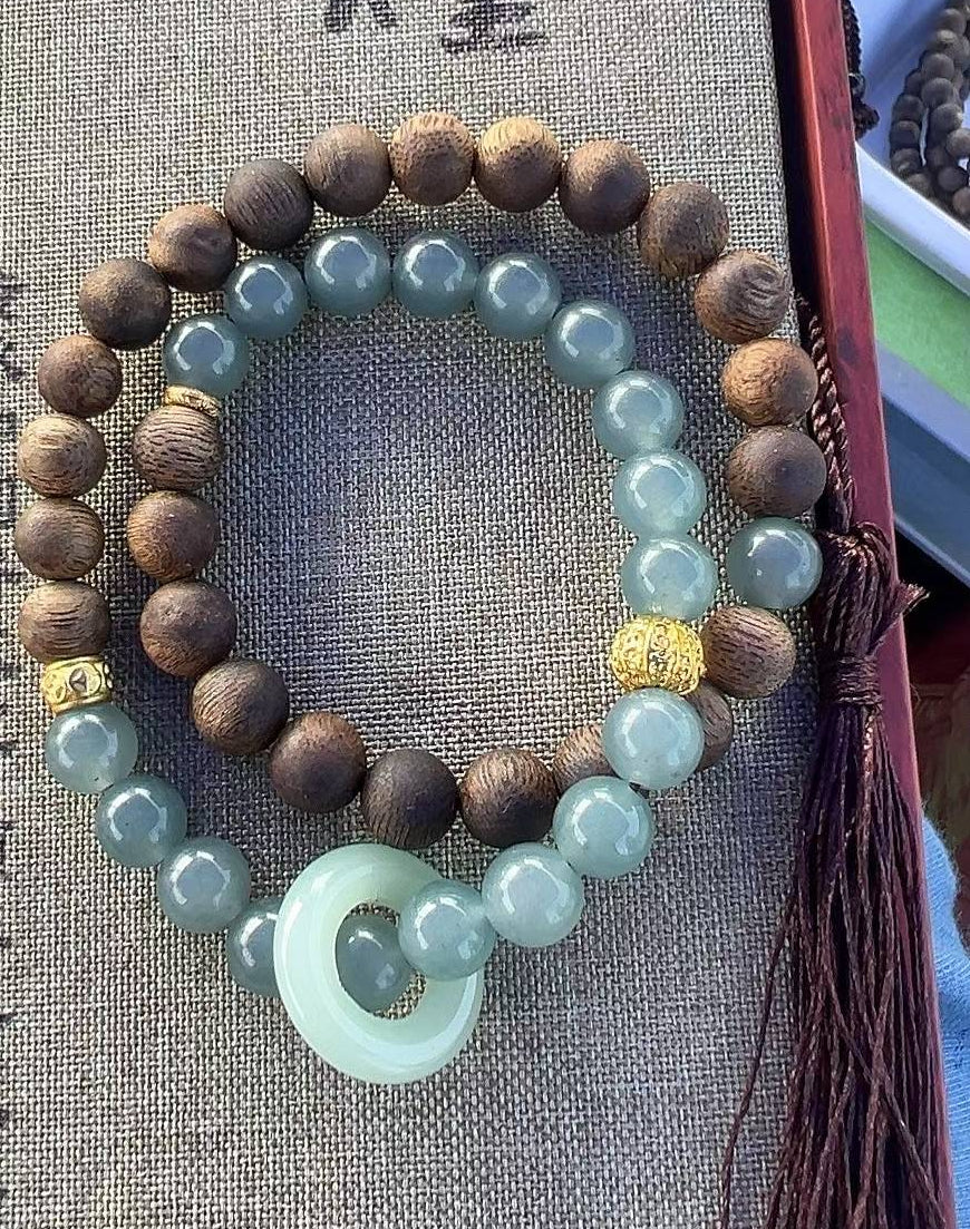 Women's bracelet Agarwood crystal DIY multi-loop bracelet fashionable crystaljewelry