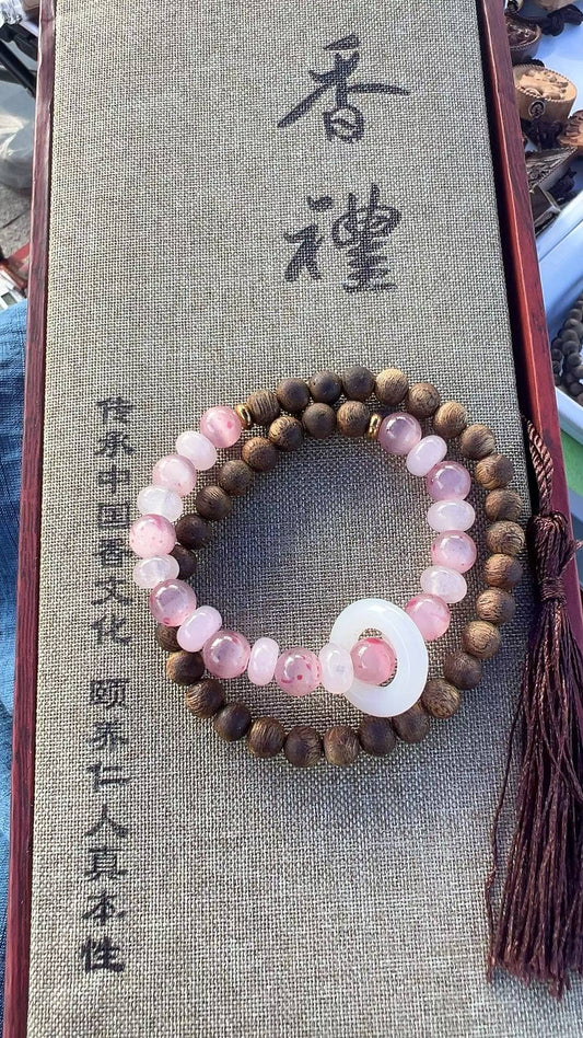 Women's bracelet Agarwood crystal DIY multi-loop bracelet fashionable crystaljewelry