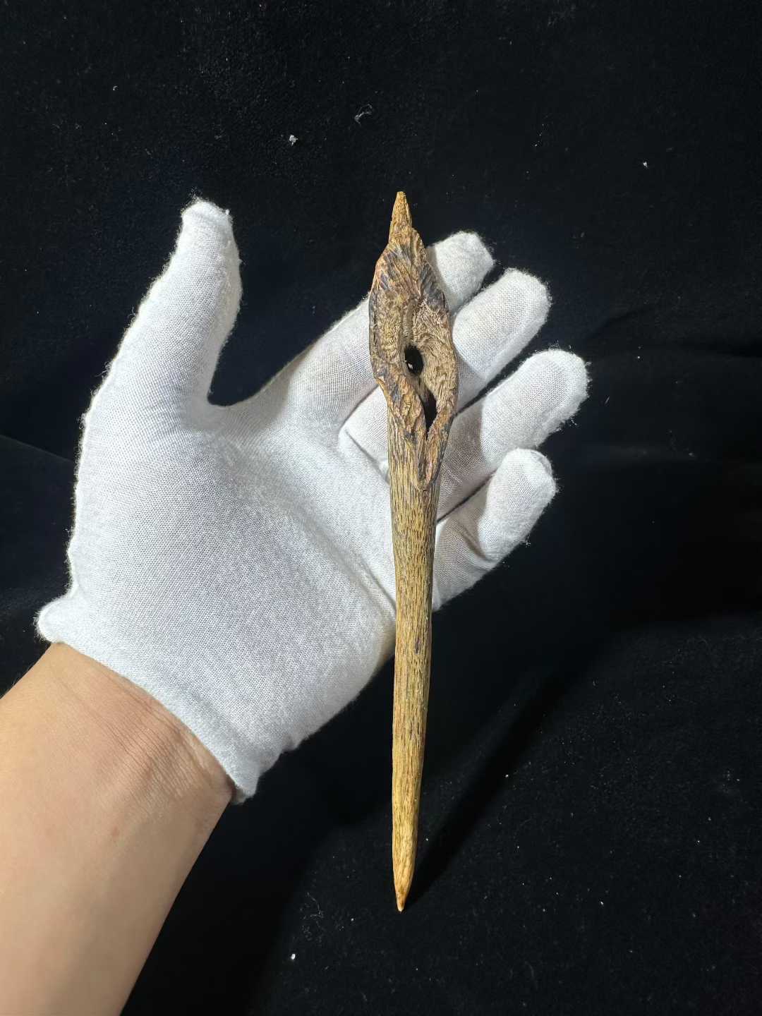 Natural Agarwood hairpin Ancient  Retro style