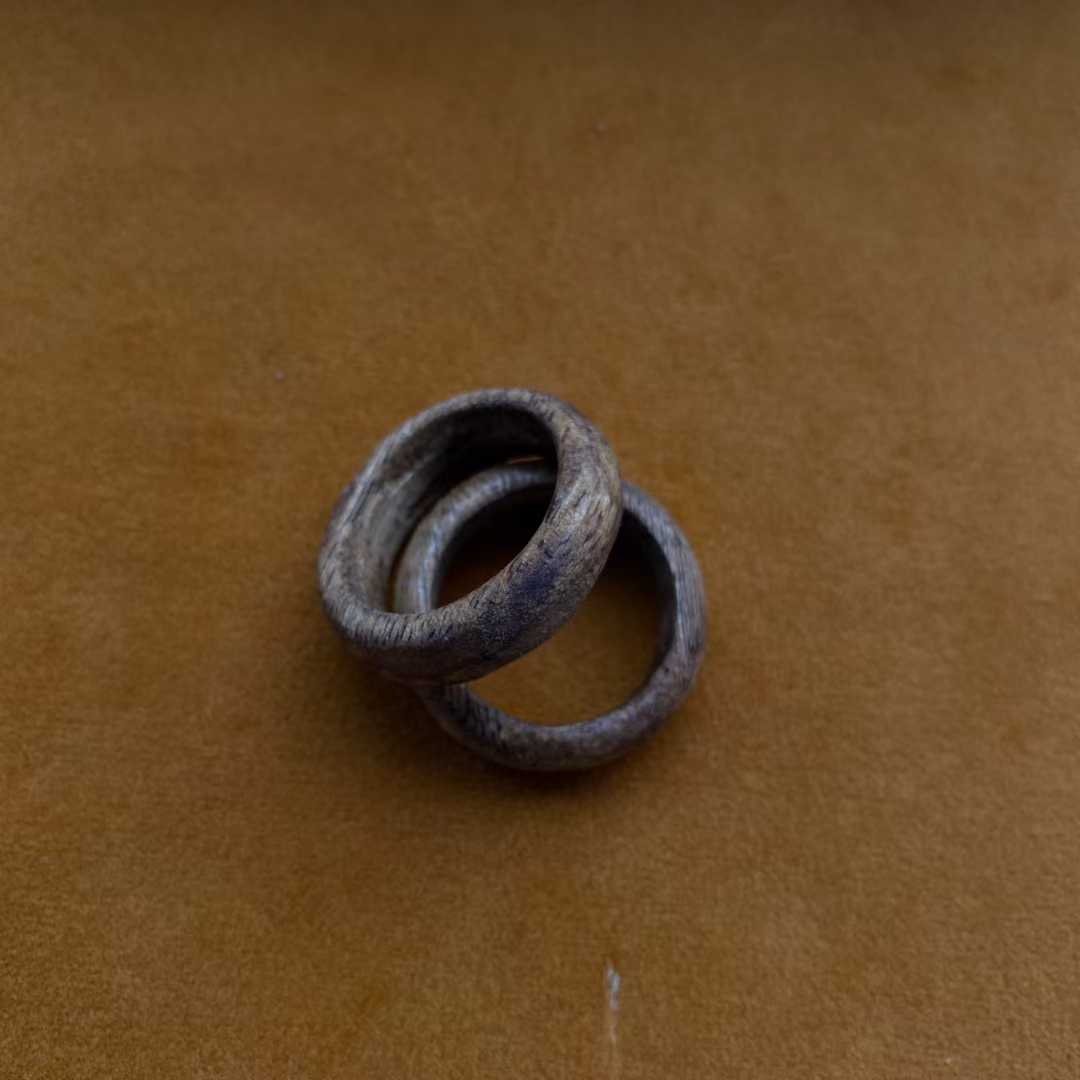 Natural agarwood ring