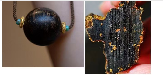 Natural Vietnamese Nha Trang Kynam agarwood Necklace Soft silk large particle transfer bead pendant